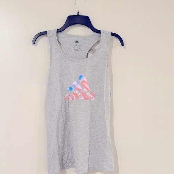Adidas Womens Americana Graphic Tank Top, sleeveless shirt Gray - Picture 12 of 15